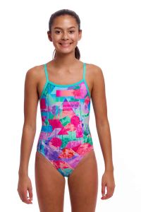 Funkita Girls Snap That Single Strap One Piece Swimsuit - Multi