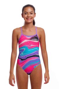 Funkita Girls Sweetest Swirl Single Strap One Piece Swimsuit - Multi
