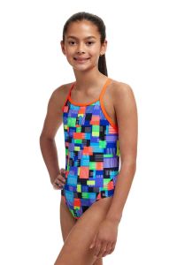 Funkita Girls Chip Set Diamond Back One Piece Swimsuit - Multi