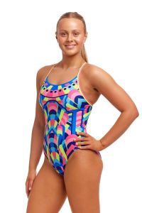 Funkita Ladies Princess Pageant Diamond Back One Piece Swimsuit - Multi