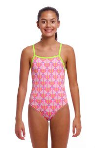 Funkita Girls Duck Duck Goose Strapped In One Piece Swimsuit - Multi