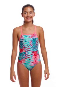 Funkita Girls Ripple Reflect Strapped In One Piece Swimsuit - Multi