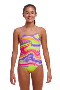 Funkita Girls Colour Contour Tie Me Tight One Piece Swimsuit - Multi