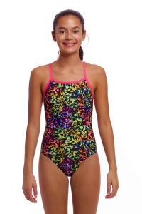 Funkita Girls Flying Fiesta Tie Me Tight One Piece Swimsuit - Multi