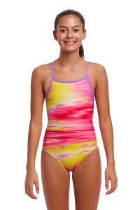 Funkita Girls Sailor Delight Tie Me Tight One Piece Swimsuit - Multi