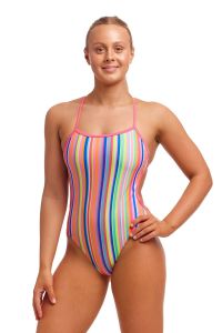 Funkita Ladies Join The Line Tie Me Tight One Piece Swimsuit - Multi