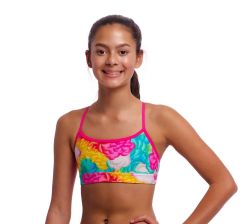 Funkita Girls Cloudy Colours Crop Top - Multi
