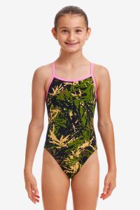Funkita Girls Gigi Jo Jo Single Strap One Piece Swimsuit - Camo/Pink