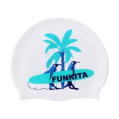Funkita Dudette Swim Cap - Pink - White/Multi