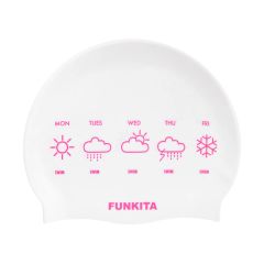 Funkita Swim Week Swim Cap - White/Pink