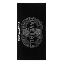 Funky Trunks Have Balls Cotton Towel - Black/Silver