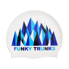 Funky Trunks Polar Caps Swim Cap - White/Blue