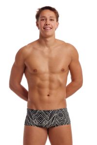 Funky Trunks Mens Space Signals Classic Trunk - Black/White