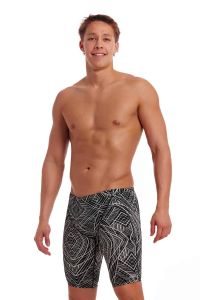 Funky Trunks Mens Space Signals Training Jammer - Black/White