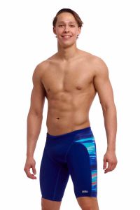 Funky Trunks Mens Storm At Sea Training Jammer - Blue/Multi