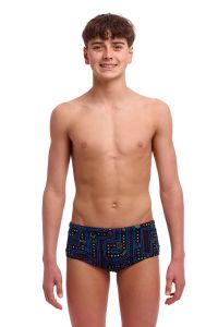 Funky Trunks Boys Chomp Chomp Sidewinder Trunks - Black/Multi