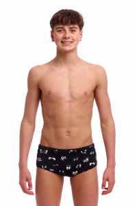 Funky Trunks Boys Eye Spy Sidewinder Trunks - Black/White