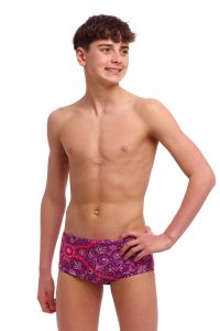 Funky Trunks Boys Walk Together Sidewinder Trunks - Pink/Multi