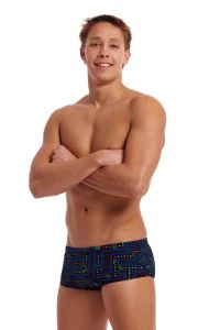 Funky Trunks Mens Chomp Chomp Sidewinder Trunk - Black/Multi