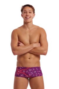 Funky Trunks Mens Walk Together Sidewinder Trunk - Pink/Multi