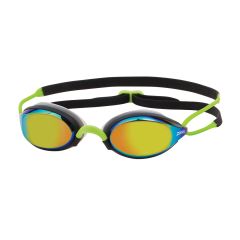 Zoggs Fusion Air Titanium Goggle - Black/Lime/Mirrored Gold