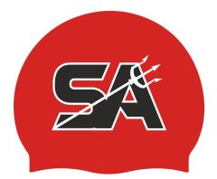 Sandwell Aquatics SC 3pk Red Club Logo Only Swimming Cap - Red