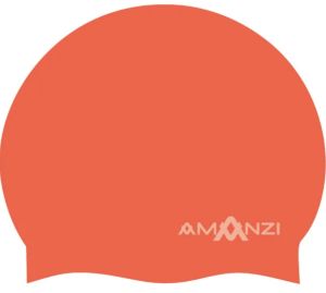 Amanzi Signature Neon Orange Swim Cap - Orange