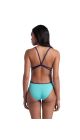Arena Womens Solid Lace Back Swimsuit - Water/Navy