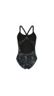 Arena Womens Team Crackle Lightdrop Back Swimsuit - Black/Team Black
