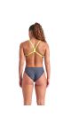 Arena Womens Monogram Challenge Back Swimsuit - Dark Sage Multi/Artic Lime