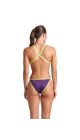 Arena Womens Hooked Reversible Swimsuit - Black Multi/Plum/Artic Lime