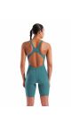 Arena Womens Powerskin Impulso Openback Jade Aura Limited Edition Kneesuit - Biscay Bay/Cherry