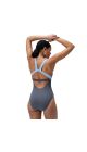 Speedo Womens Flex Band Swimsuit with Integrated Swim Bra - Grey Lead