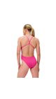 Speedo Womens FL Solid V-Back 2.0 Swimsuit - Flare Pink