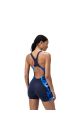 Speedo Womens Digital Printed Legsuit - Peacoat