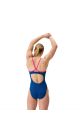 Speedo Womens FL Solid Flyback 2.0 Swimsuit - Aegean Denim/Flare Pink