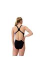 Speedo Womens FL Placement Printed Powerback Swimsuit - Blurry Glass/Black