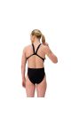 Speedo Womens FL Solid Leaderback Swimsuit - Team Black