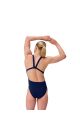 Speedo Womens FL Solid Leaderback Swimsuit - Team Navy