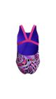 Speedo Girls Digital Allover Leaderback Swimsuit - Flare Pink