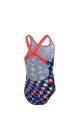Speedo Girls Digital Allover Leaderback Swimsuit - Black/Watermelon/True Cobalt/Flare Pink/Bitter Lime/Bolt