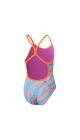 Speedo Girls Allover Digital Vback Swimsuit - Kiki Pink/Picton Blue/Siren Red