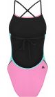 Amanzi Girls Cotton Candy Tie Back One Piece - Blue/Pink