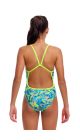 Funkita Girls Ice Slicer Single Strap One Piece Swimsuit - Blue/Green