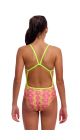 Funkita Girls Poison Pink Single Strap One Piece Swimsuit - Pink/Yellow
