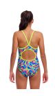 Funkita Girls Choppy Waters Diamond Back One Piece Swimsuit - Multi
