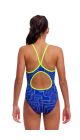 Funkita Girls Much Munchies Diamond Back One Piece Swimsuit - Blue/Multi