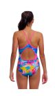 Funkita Girls Pixel Paradise Diamond Back One Piece Swimsuit - Multi