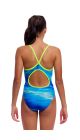 Funkita Girls Sea Breeze Diamond Back One Piece Swimsuit - Blue/Multi