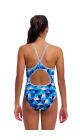 Funkita Girls Tetra Tonic Diamond Back One Piece Swimsuit - Blue/Multi